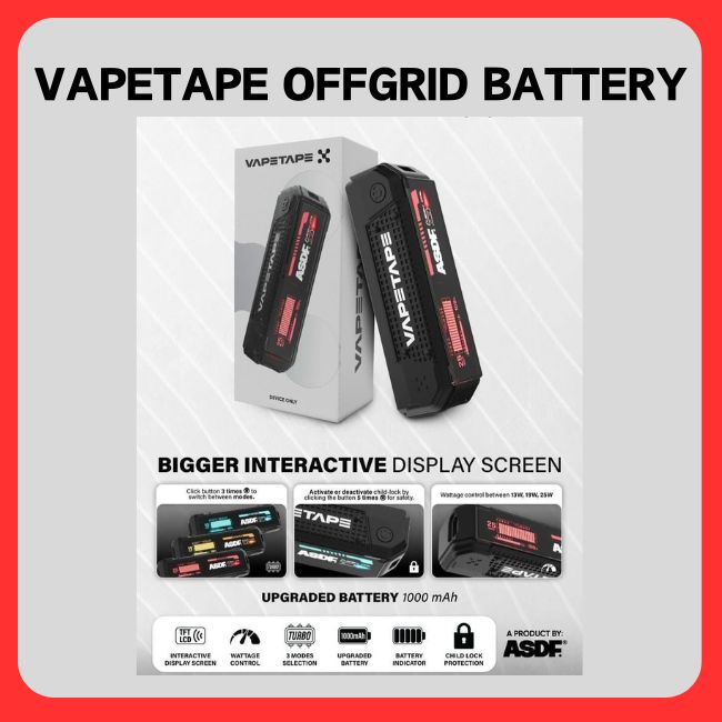Offgrid Vape Battery Price Malaysia Vapetape Offgrid Battery Device Buy INR  18650 Samsung 25R High-Capacity